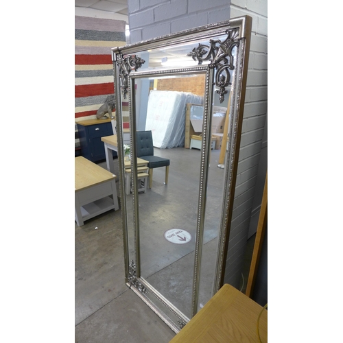 1432 - A tall silver French style mirror H183cms ( M62158)       #