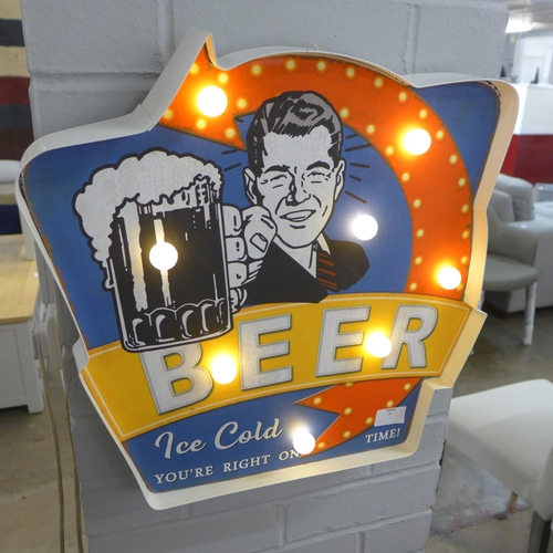 1449 - An illuminated Ice Cold Beer sign, H 43cms (757213)   #