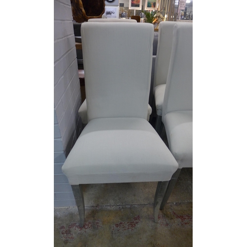 1478 - A set of eight cream upholstered dining chairs