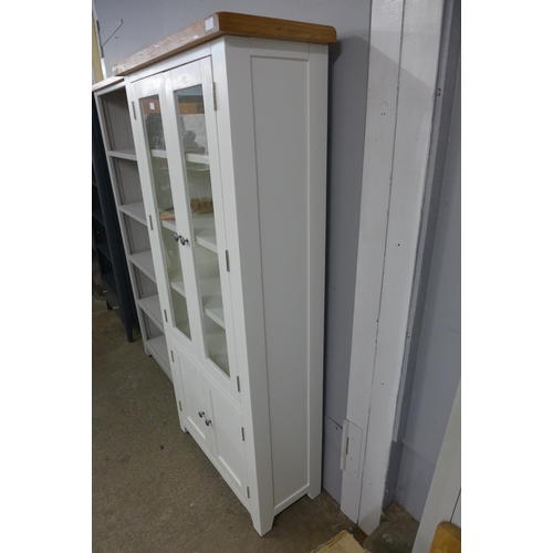 1534 - A Hampshire white painted oak display cabinet * this lot is subject to VAT