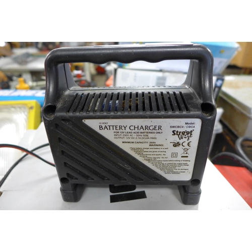 2036 - 12v Battery charger with vintage hedgecutters