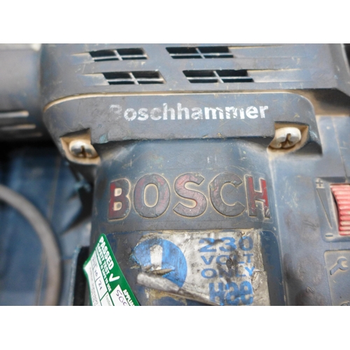 2045 - Bosch 240v hammer drill in case, a/f