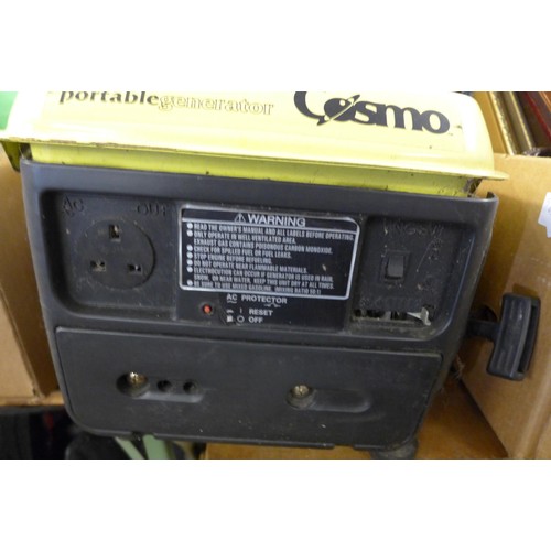 2146 - Petrol driven Cosmo 650w portable generator - W