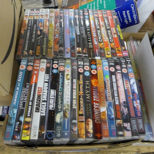 2190 - Large quantity of DVDs - approx. 100 in total including kung fu, children's