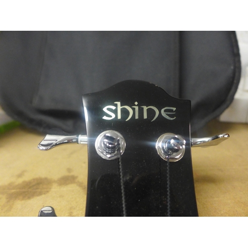 2228 - Shine electric base guitar with case - W