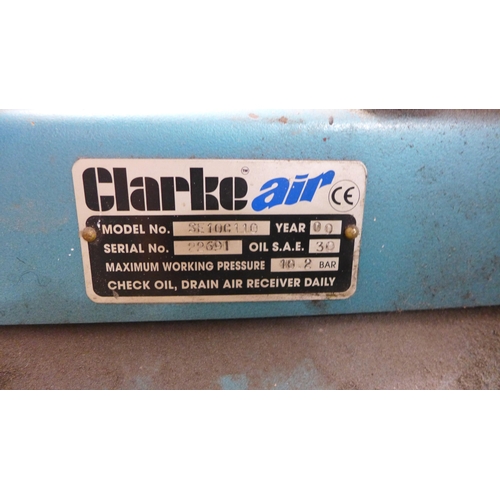 2409 - Clarke compressor - W when last used - has been in storage