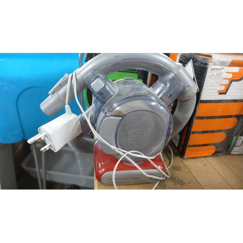 2414 - Hitachi site radio & Black & Decker car vacuum