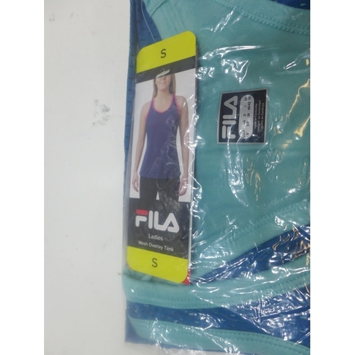 2259 - Approx 14 women's Fila sports breathable mesh gym tops - various sizes, wrapped unused with tags