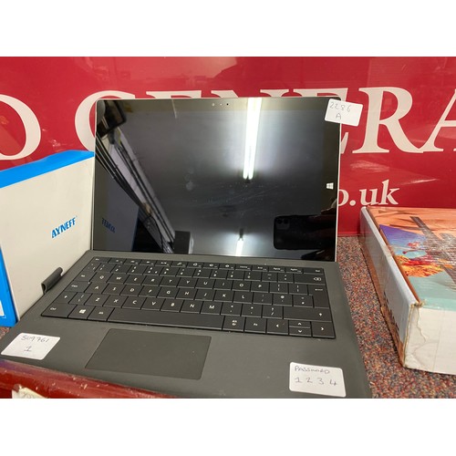 2286a - Microsoft Surface Pro tablet with keyboard & charging lead - W (Intelcore I3 processor, 4GB Ram, 64G... 