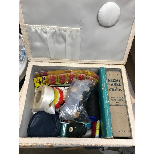 2110 - 3 Sewing boxes with accessories