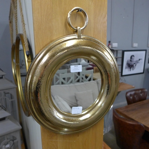 1323 - A Sallah gold mirror, H34 cms (505941340643032)   #