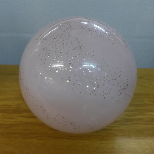 1332 - A hand blown pink Milky Way lamp, 18 cms (GL02836)   #