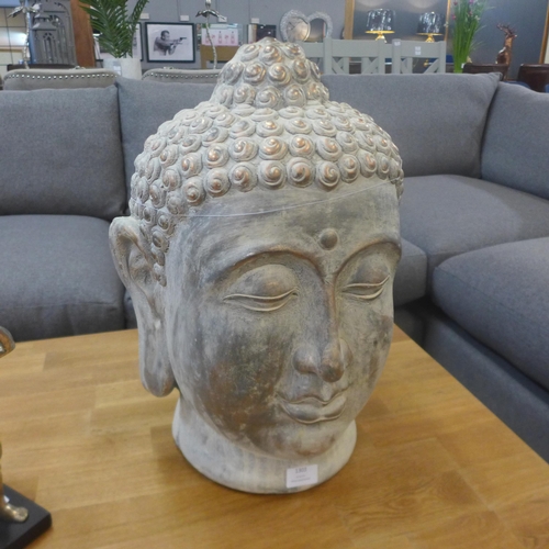 1399 - A sandstone effect Buddha head - weather resistant, H48cm (BV007229)   #