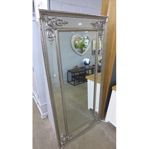 1461 - A tall silver French style mirror H183cms ( M62158)       #