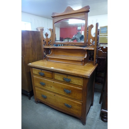 127 - A Victorian satin birch dressing chest