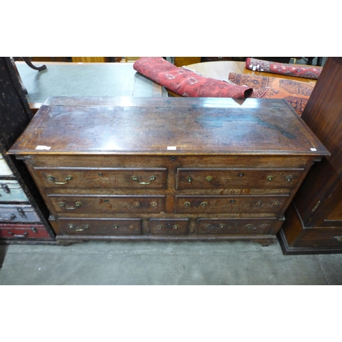 138 - A George III oak Lancashire chest