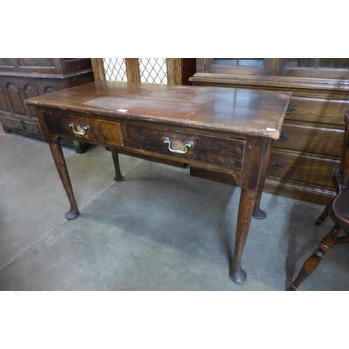 22 - A George II mahogany two drawer side table