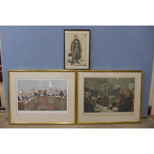 333 - A pair of Vanity Fair courtroom prints and another