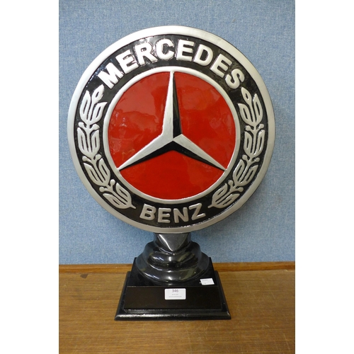 346 - A reproduction Mercedes-Benz metal sign