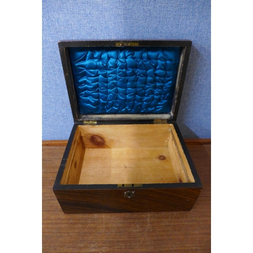 350 - A Victorian walnut jewellery box