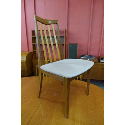 55 - A G-Plan Fresco teak extending dining table and six chairs