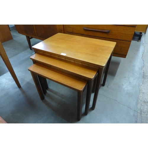 85 - A teak nest of tables