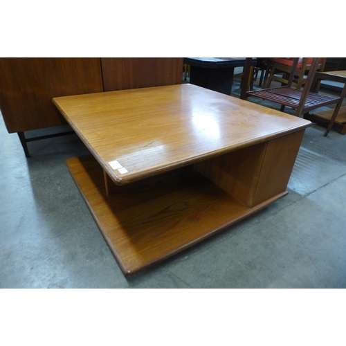 90 - A teak sqaure coffee table