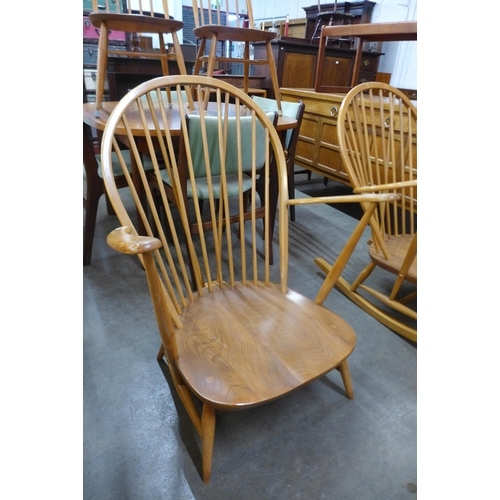 96 - An Ercol Blonde elm and beech Windsor armchair