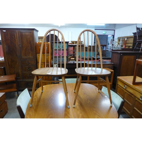 98 - A pair of Ercol Blonde elm and beech Quaker chairs