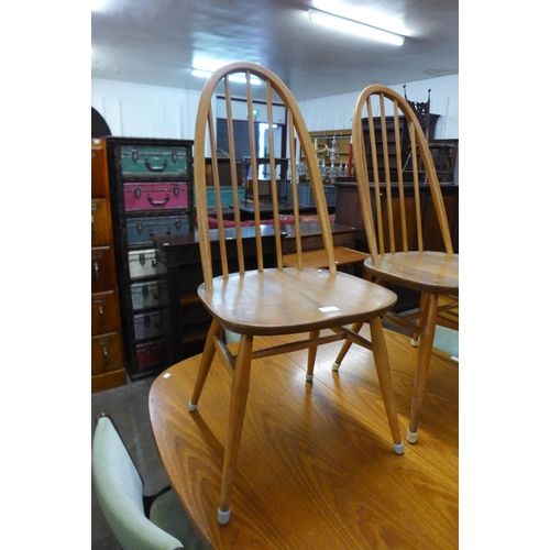 98 - A pair of Ercol Blonde elm and beech Quaker chairs