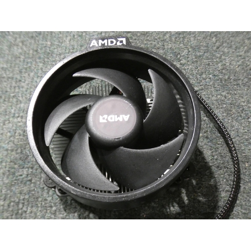 3068 - 5 AMD computer fans - 100mm diameter