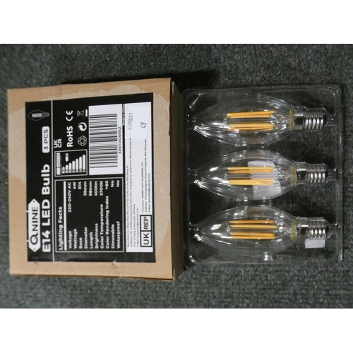 3080 - 5 Packs of 3 E14 LED bulbs