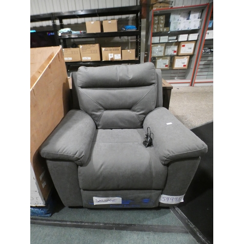 3095 - Kuka Grey Fabric Power Reclining Armchair(model:- KM.C012), RRP £339.99 + VAT (240-253) * This lot i... 