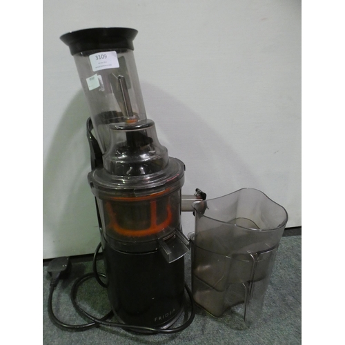 3109 - Fridja Black Powerful Masticating Juicer (model:- F1900), RRP £112.41 + VAT (240-326) * This lot is ... 