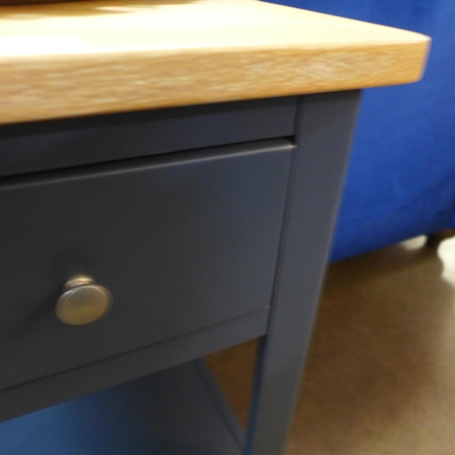 1331 - A Chichester blue painted oak bedside table