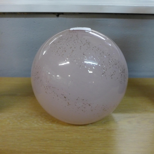 1332 - A hand blown pink Milky Way lamp, 18 cms (GL02836)   #