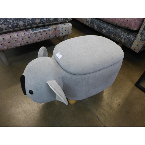 1368 - A grey Koala footstool with storage