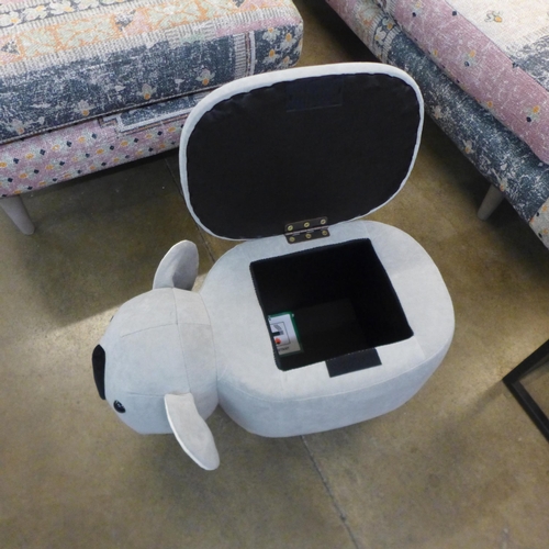 1368 - A grey Koala footstool with storage