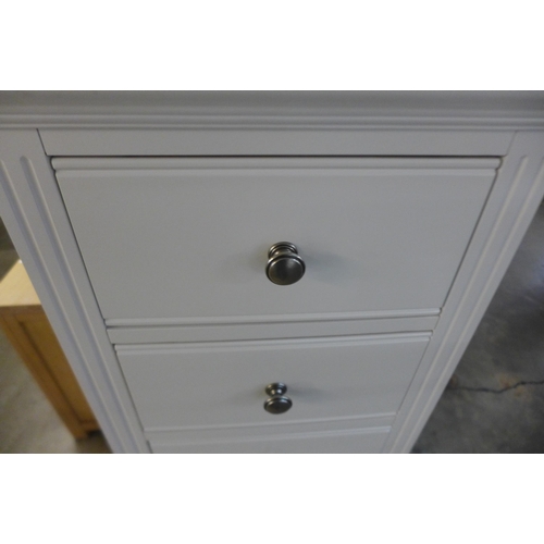 1393 - A white painted five drawer tallboy (odd mark)