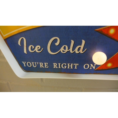 1395 - An illuminated Ice Cold Beer sign, H 43cms (757213)   #