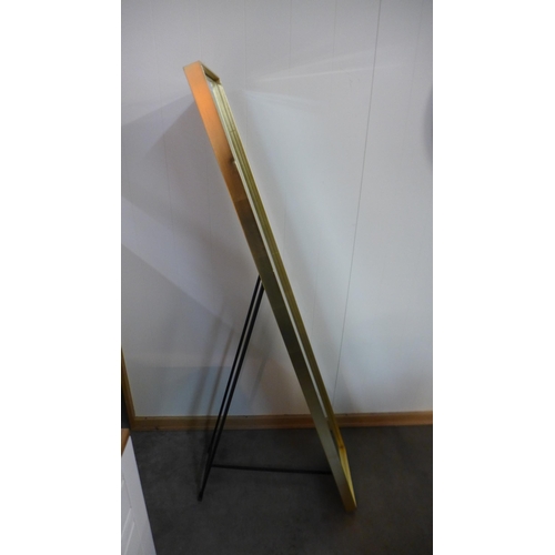 1423 - A gold framed Arden rectangular cheval dressing mirror H151cms M39827)          #