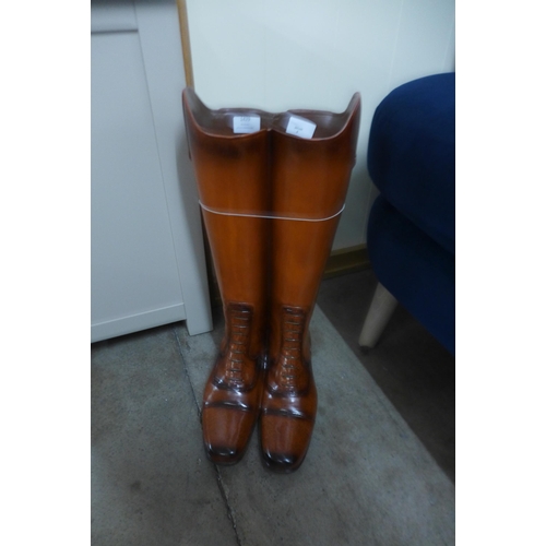 1429 - A pair of leather boots umbrella stand (CRT732)   #