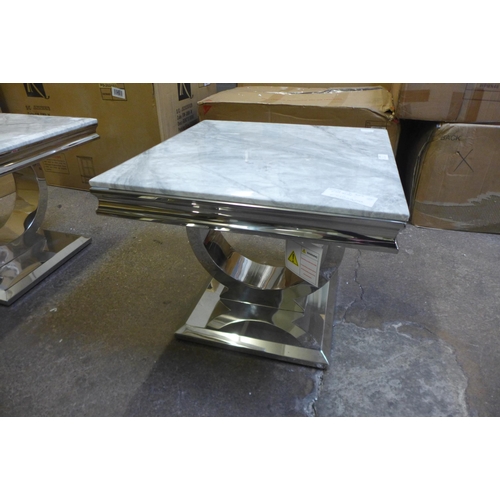 1493 - A Meche marble effect and metal side table * this lot is subject to VAT