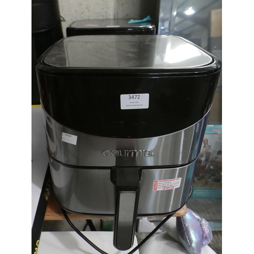 3472 - Two Gourmia Digital Air Fryer 5.7ltr - failed electrical safety test - sold as scrap only (239-471) ... 