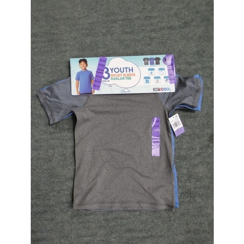 3441 - Quantity of kid's short sleeve Raglan t-shirts - mixed sizes * This lot is subject to VAT