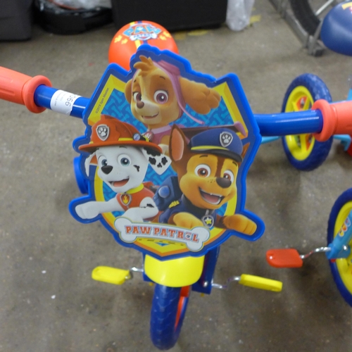 2066 - Two 2-in-1 pedal bikes with stabilizers; Thomas and Friends and Paw Patrol, RRP £59 each