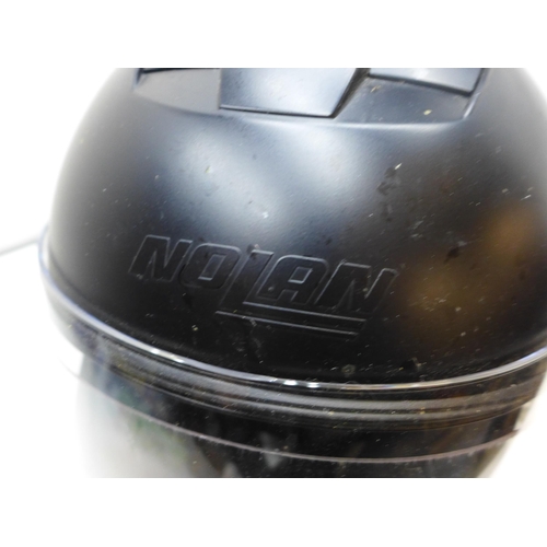 2086 - Nolan Classic N62 black Motorbike crash helmet, size S