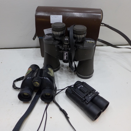 2114 - 3 Pairs of binoculars