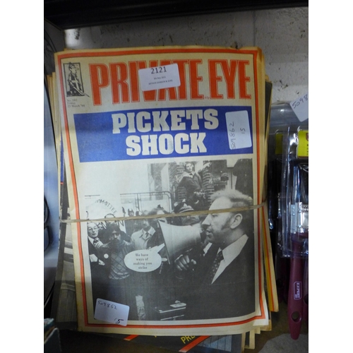 2121 - Approx. 30 vintage Private Eye magazines