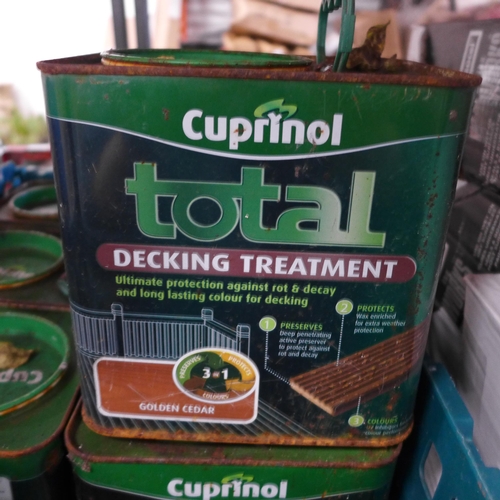 2505 - 8 x 2.5l tins of Cuprinol Total Decking Treatment